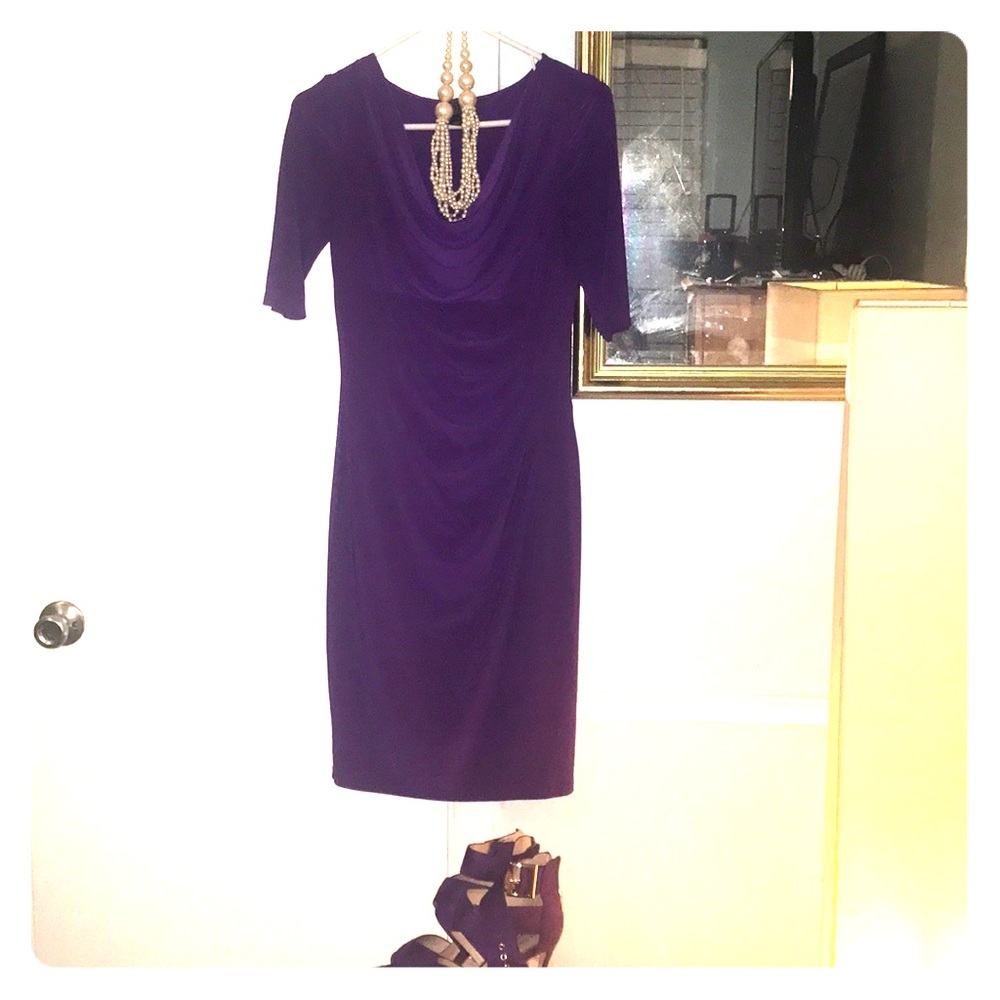 Lauren by Ralph Lauren violet cocktail dress